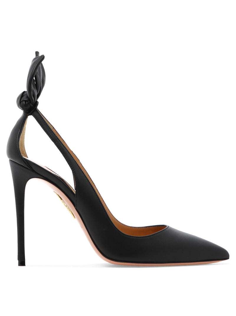Aquazzura Zapatos de tacón Aquazzura Bow Tie 105 mm negros para mujer - World Class Fashion