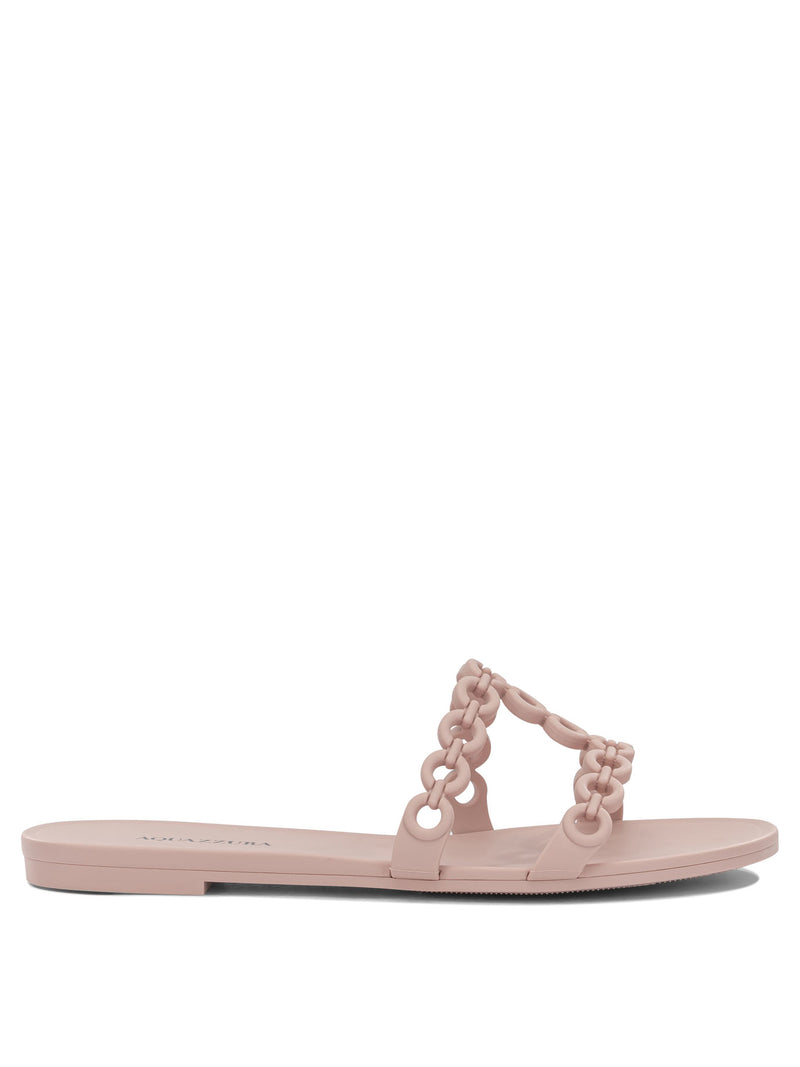 Aquazzura Aquazzura Infinity Chain Slides Pink Women - World Class Fashion