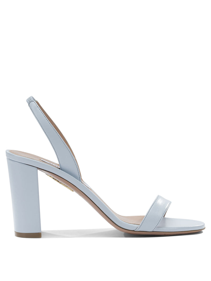 Aquazzura Aquazzura Women's Light Blue Leather Sandals - World Class Fashion