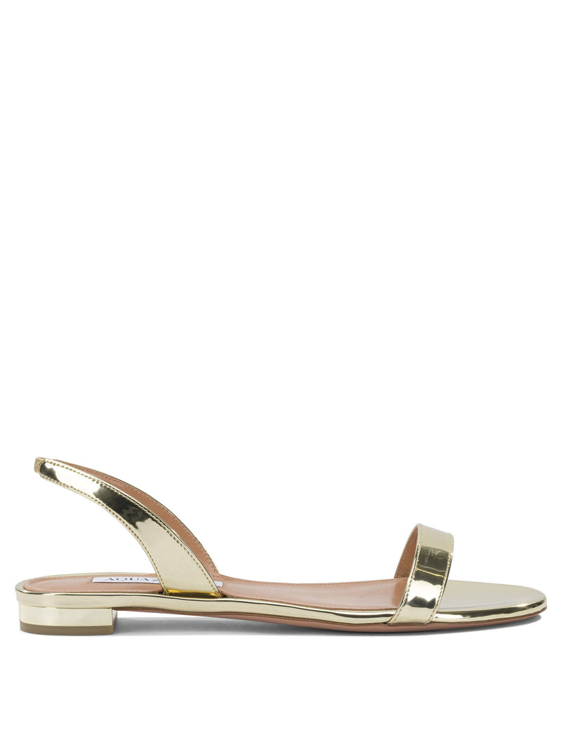Aquazzura Aquazzura So Nude Flat Low Sandals Gold Women - World Class Fashion
