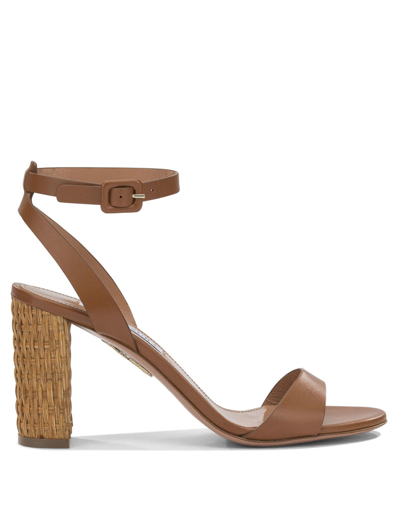 Aquazzura Aquazzura Sunseeker 85mm Heeled Sandals Brown - World Class Fashion
