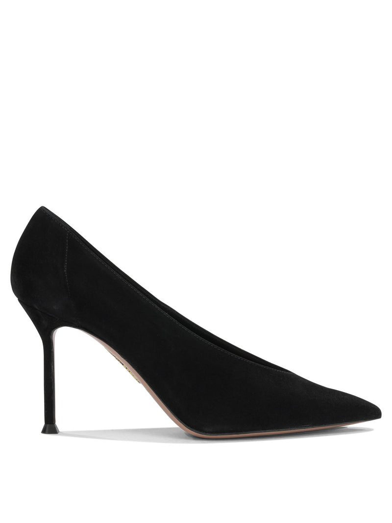 Aquazzura Zapatos de salón Aquazzura de cuero y ante, negros, para mujer - World Class Fashion
