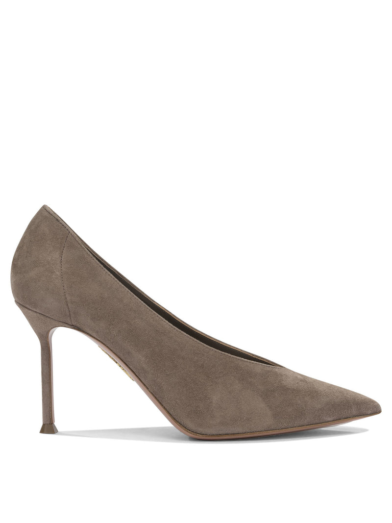 Aquazzura Zapatos de tacón de mujer Aquazzura de ante gris - World Class Fashion