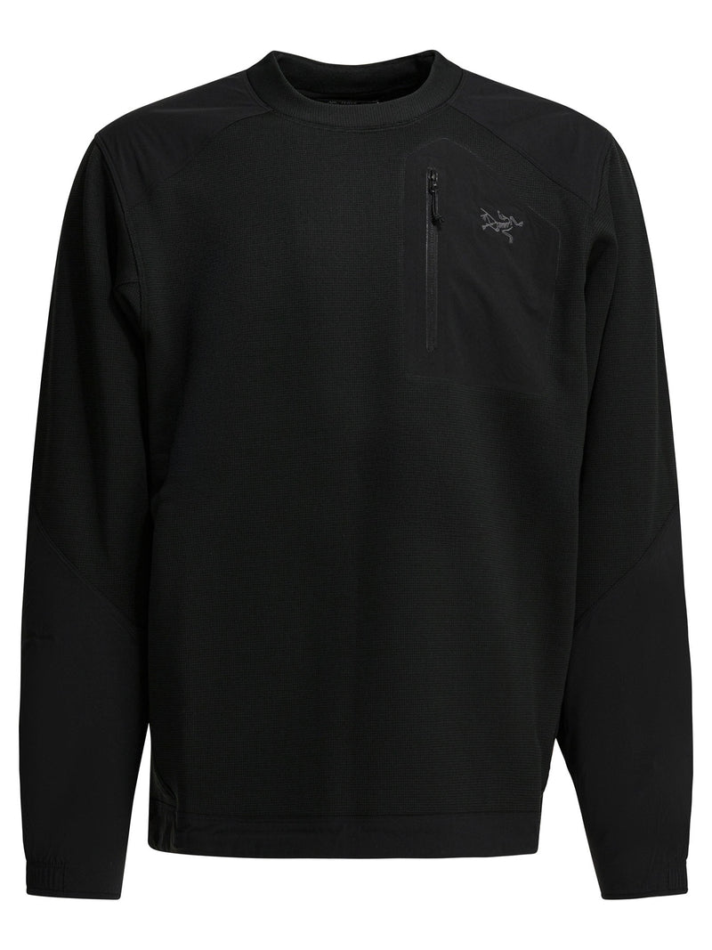 Arc'teryx Sudadera Arc'teryx Konseal de cuello redondo para hombre, color negro - World Class Fashion