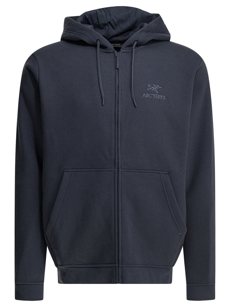 Arc'teryx Sudadera con capucha y cremallera completa para hombre Arc'teryx Emblem Fz, azul - World Class Fashion