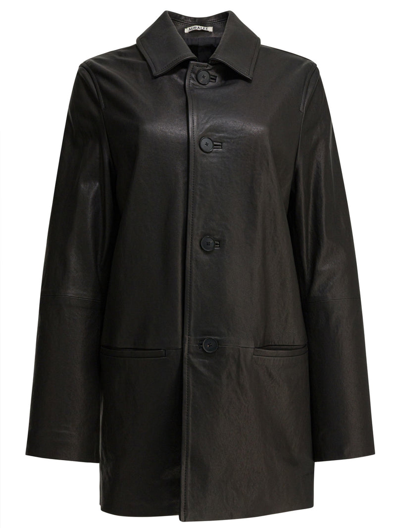 Auralee Chaqueta de cuero Auralee negra para mujer - World Class Fashion