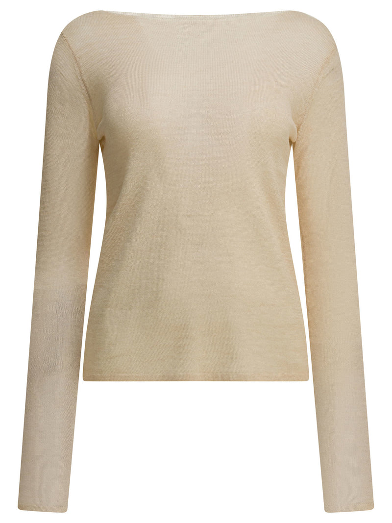 Auralee Suéter de punto de Auralee Cashmere para mujer - Beige - World Class Fashion