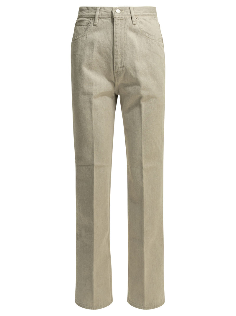 Auralee Auralee Hard Twist 5p Straight Leg Jeans Gray Women - World Class Fashion