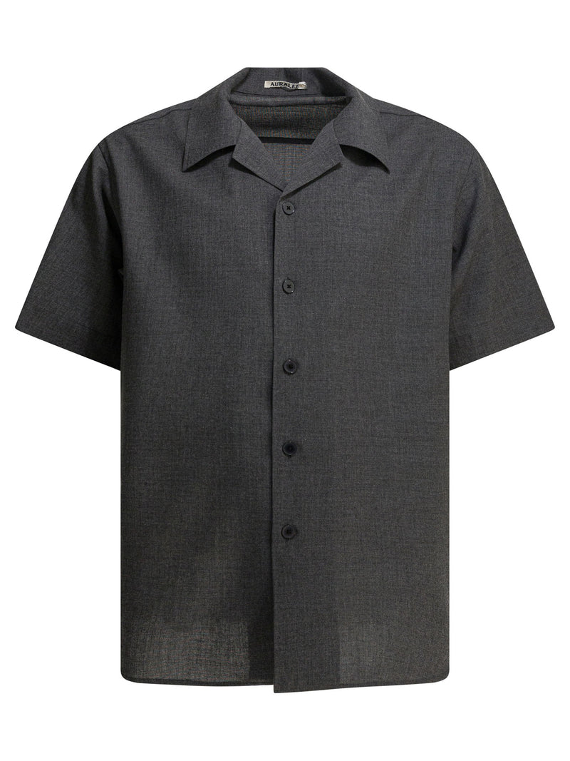 Auralee Auralee Summer Twist Casual Shirt Charcoal Gray - World Class Fashion