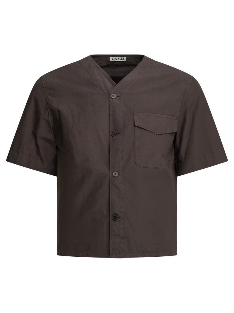 Auralee Auralee Finx Casual Shirt Dark Brown - World Class Fashion