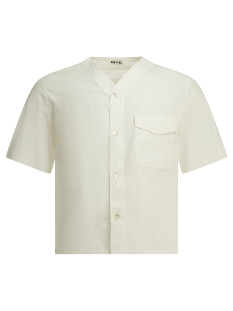 Auralee Auralee Finx Casual Shirt White Men - World Class Fashion