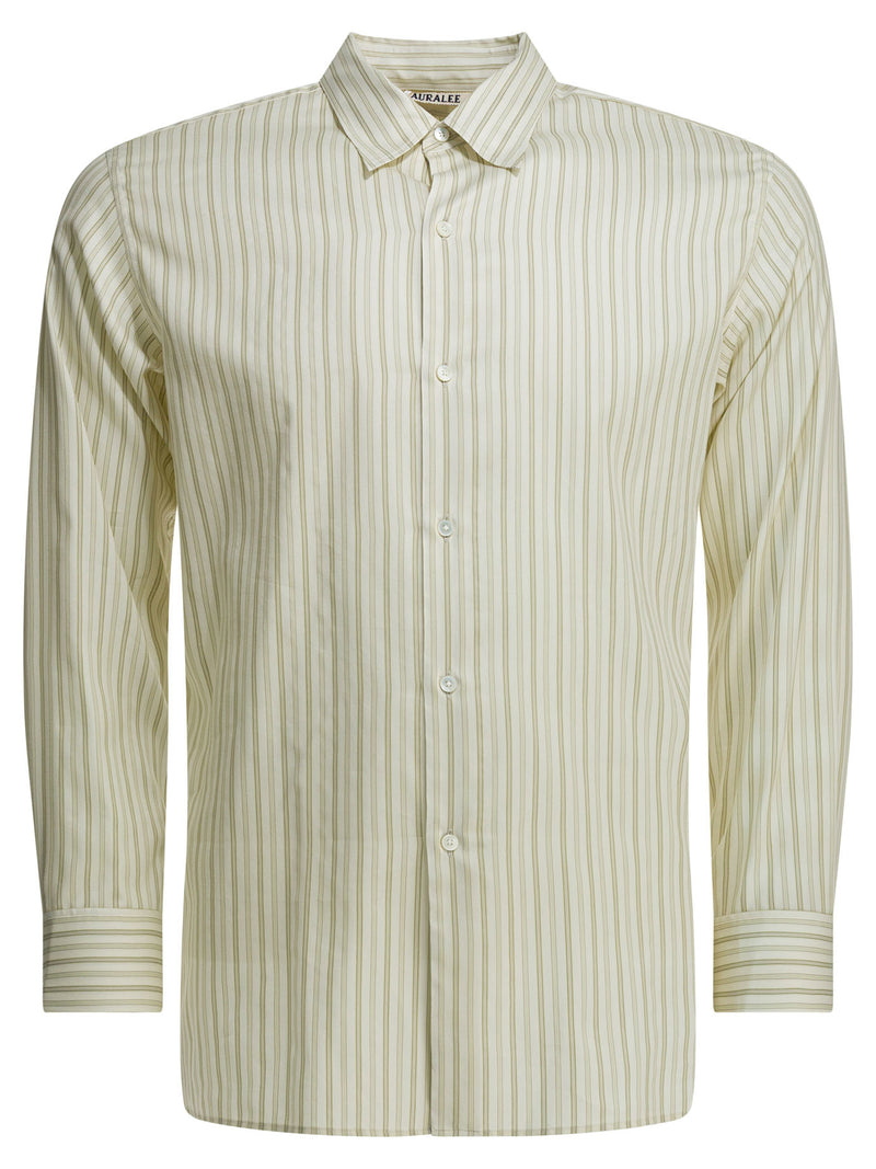 Auralee Auralee Casual Striped Shirt White Women - World Class Fashion