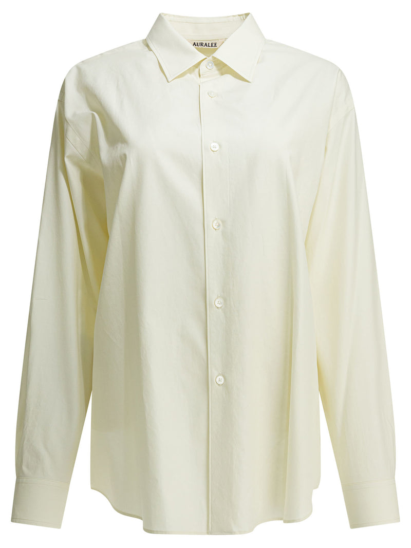 Auralee Auralee Finx Twill Casual Shirt White Women - World Class Fashion