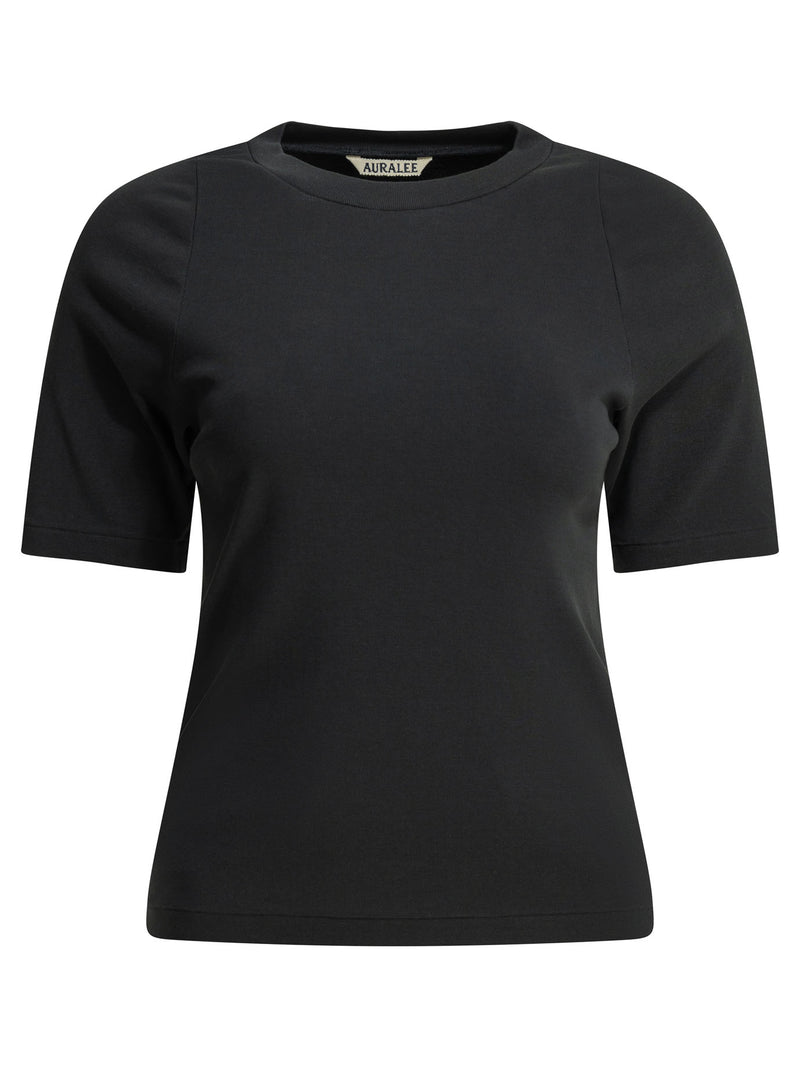 Auralee Auralee Organic Cotton Crewneck T-shirt Dark Navy - World Class Fashion