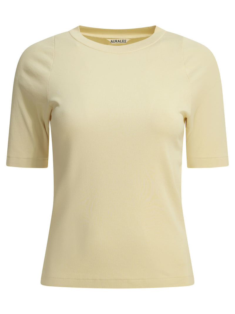 Auralee Auralee Organic Cotton Crewneck T-shirt White - World Class Fashion