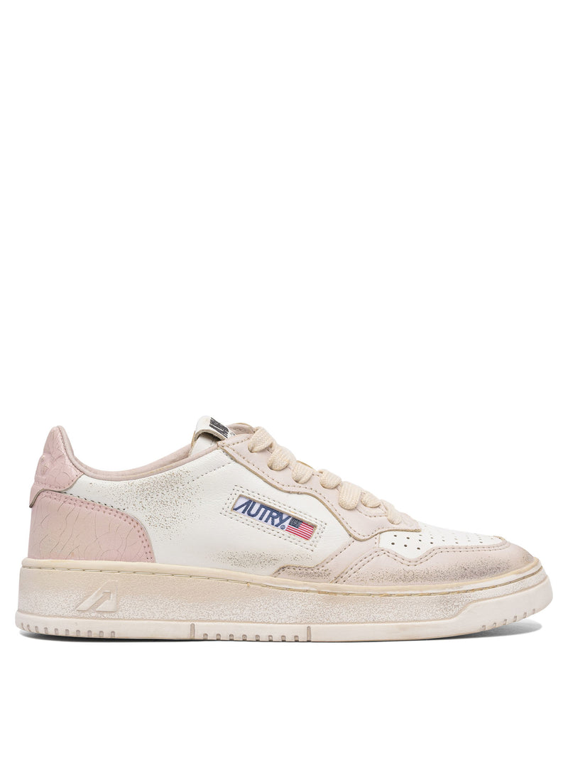 Autry Autry Medalist Low Super Vintage Sneakers Pink - World Class Fashion