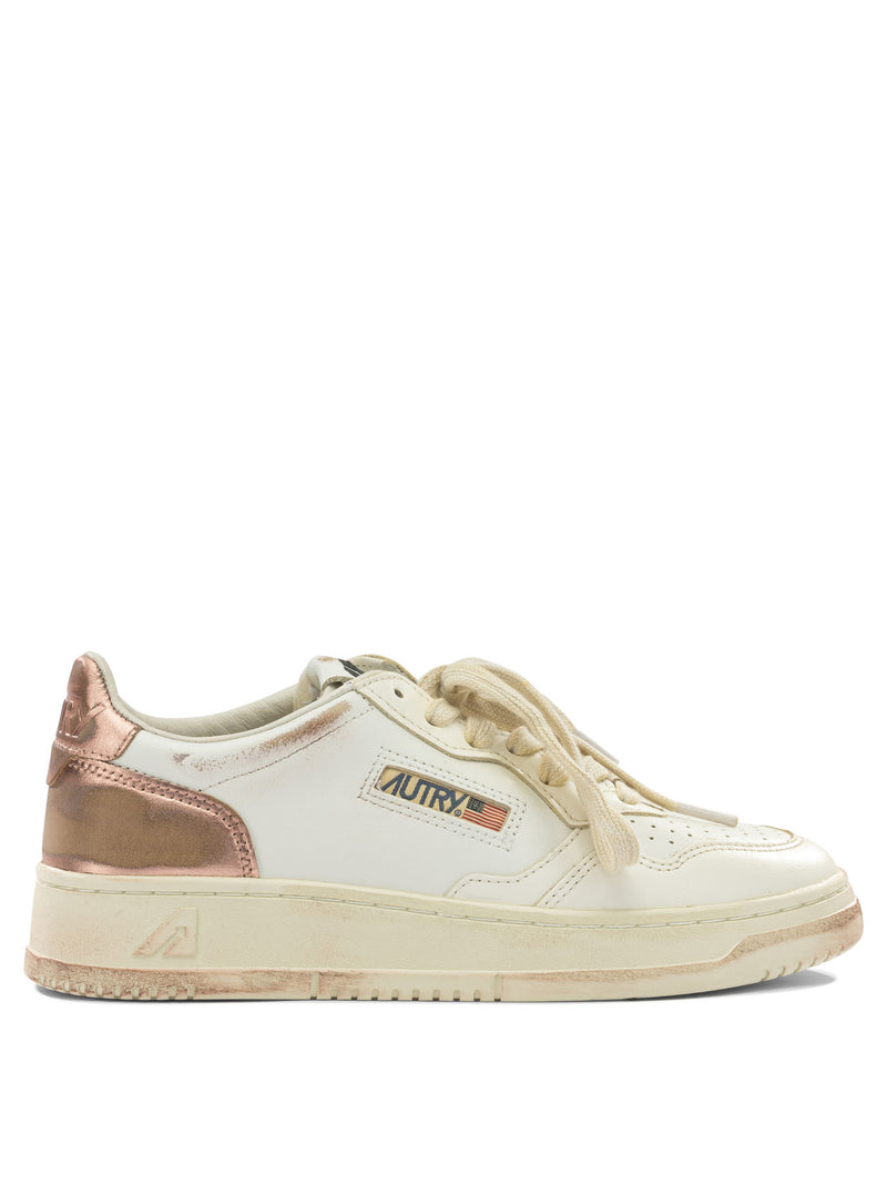 Autry Autry Medalist Low Super Vintage Sneakers Pink - World Class Fashion