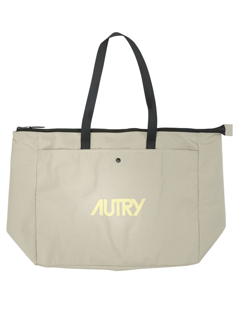 Autry Autry Large Logo Shoulder Bag Beige - World Class Fashion