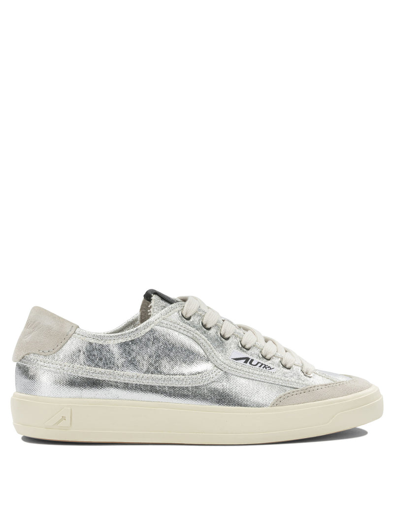 Autry Zapatillas Bajas Autry Windscape Plateado para Mujer - World Class Fashion