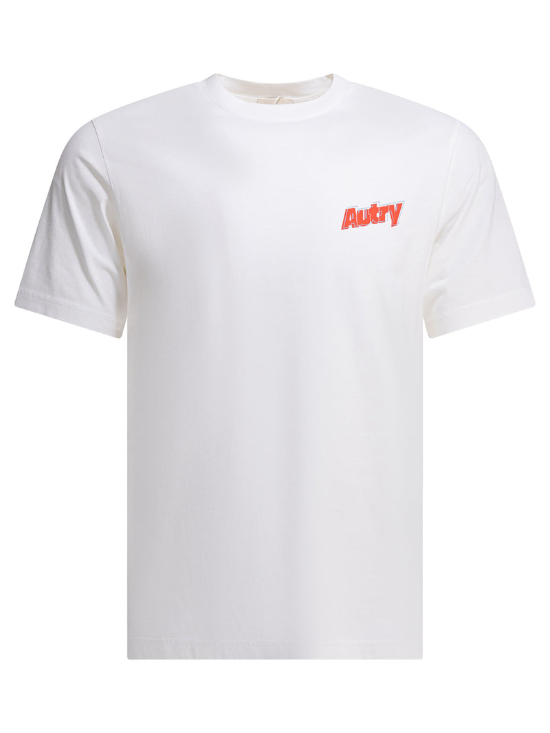 Autry Autry Camiseta de Cuello Redondo Blanca para Hombre - World Class Fashion