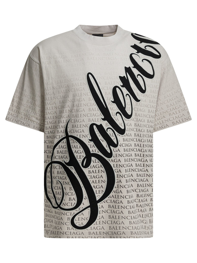 Balenciaga Balenciaga "big B" Crew-neck T-shirt White - World Class Fashion