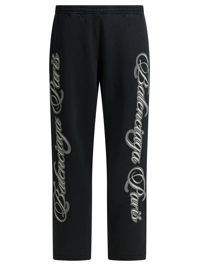 Balenciaga Balenciaga Baggy Cursive Pants Black Men - World Class Fashion