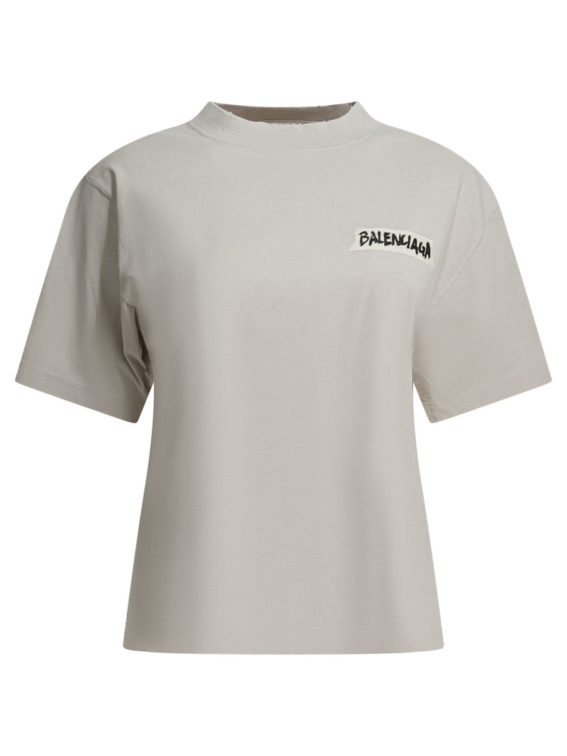 Balenciaga Balenciaga Masking Tape T-shirt White Women - World Class Fashion