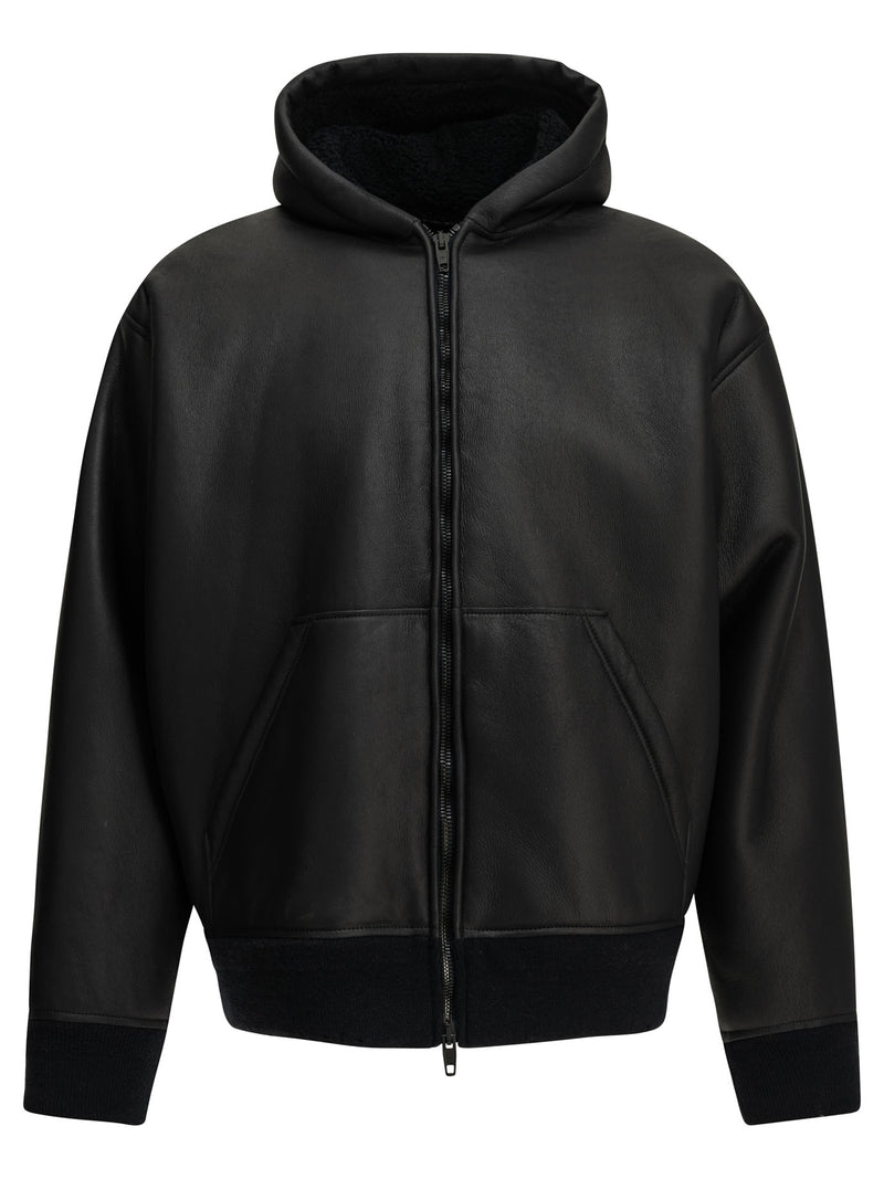 Balenciaga Balenciaga Hooded Shearling Jacket Blue Men - World Class Fashion