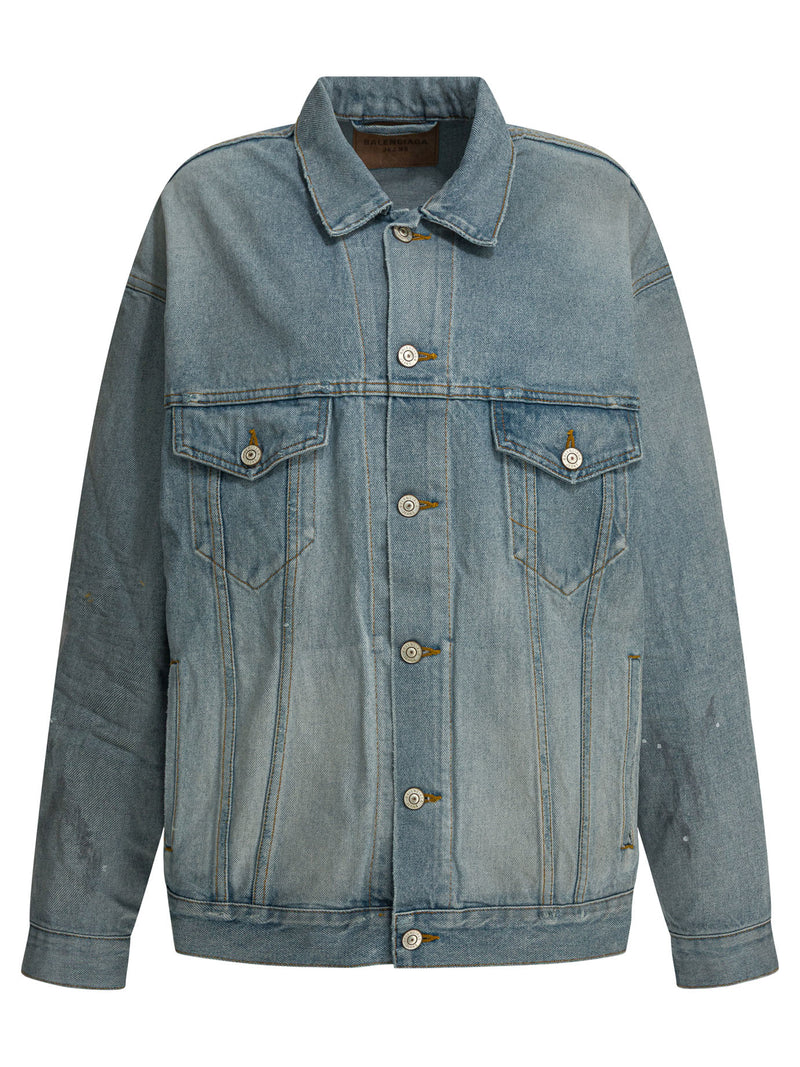 Balenciaga Balenciaga Denim Jacket Light Blue Women - World Class Fashion
