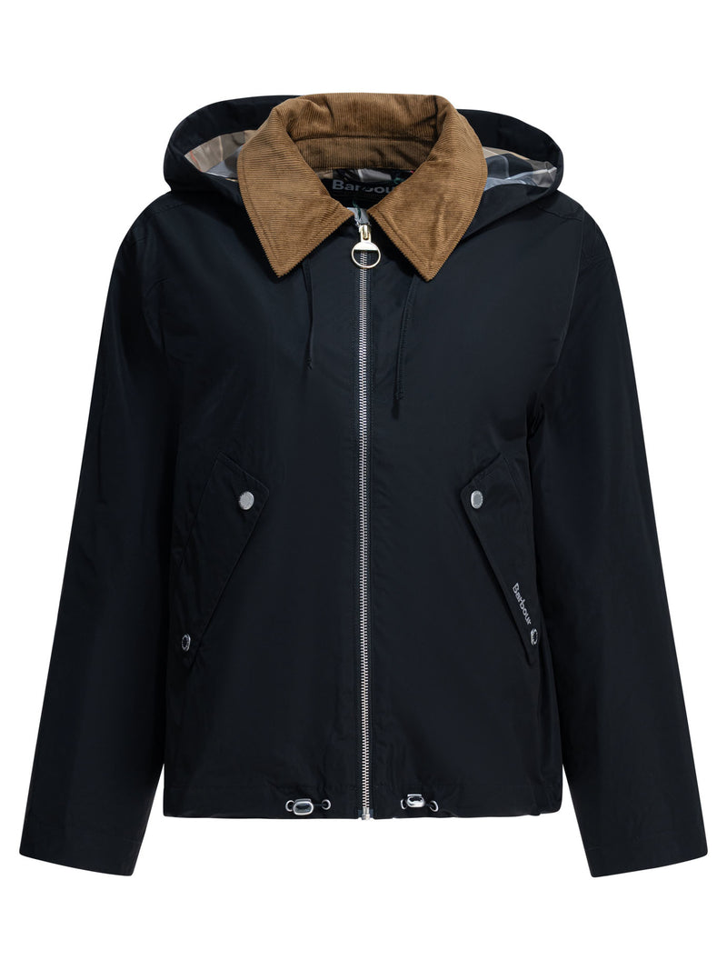 Barbour Barbour Weaver Impermeable Negro Mujer - World Class Fashion