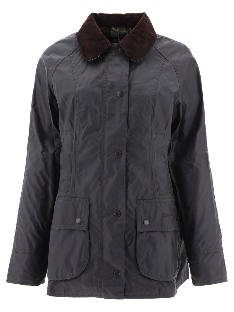 Barbour Chaqueta de algodón encerado verde Barbour para mujer - World Class Fashion