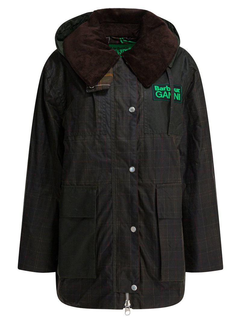 Barbour Chaqueta encerada Barbour X Ganni roja para mujer - World Class Fashion