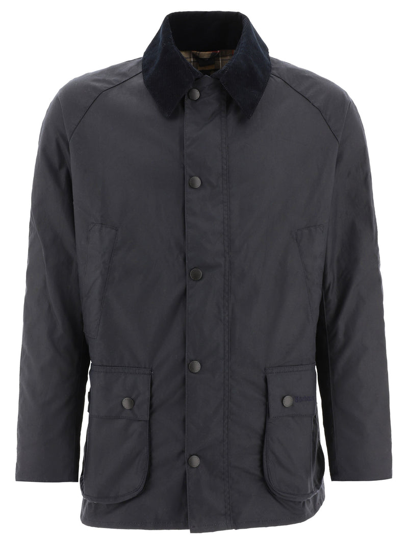 Barbour Barbour Men's Waxed Cotton Jacket Blue - World Class Fashion