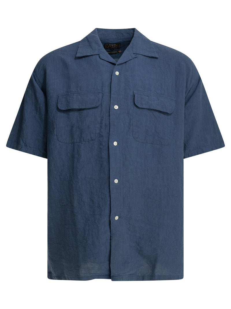 Beams Plus Beams Plus Linen Shirt Blue Men - World Class Fashion
