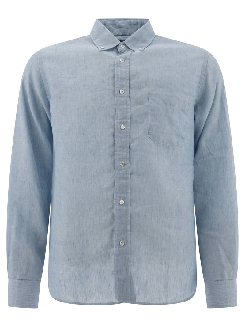 Beams Plus Beams Plus Coolmax® Casual Shirt Blue - World Class Fashion