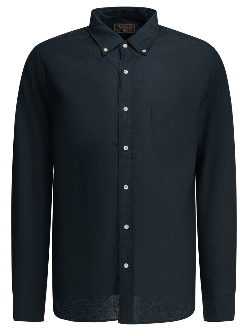Beams Plus Beams Plus Coolmax® Casual Shirt Blue - World Class Fashion