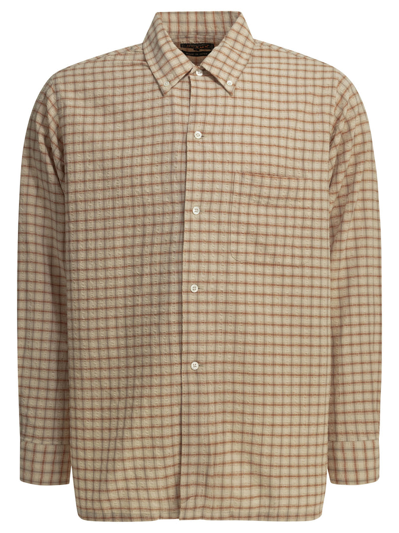 Beams Plus Beams Plus Open Bd Sucker Casual Shirt Orange - World Class Fashion