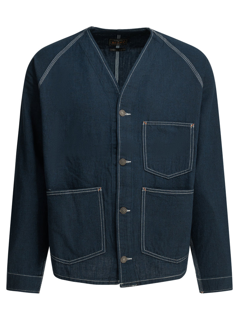 Beams Plus Beams Plus Engineer Denim Jacket Blue - World Class Fashion
