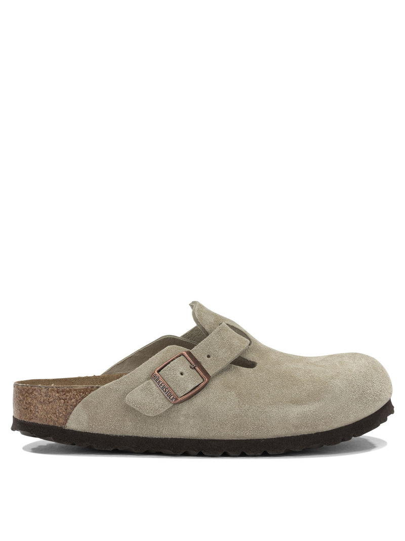 Birkenstock Birkenstock Boston Sabot Sandals Beige Suede Women - World Class Fashion