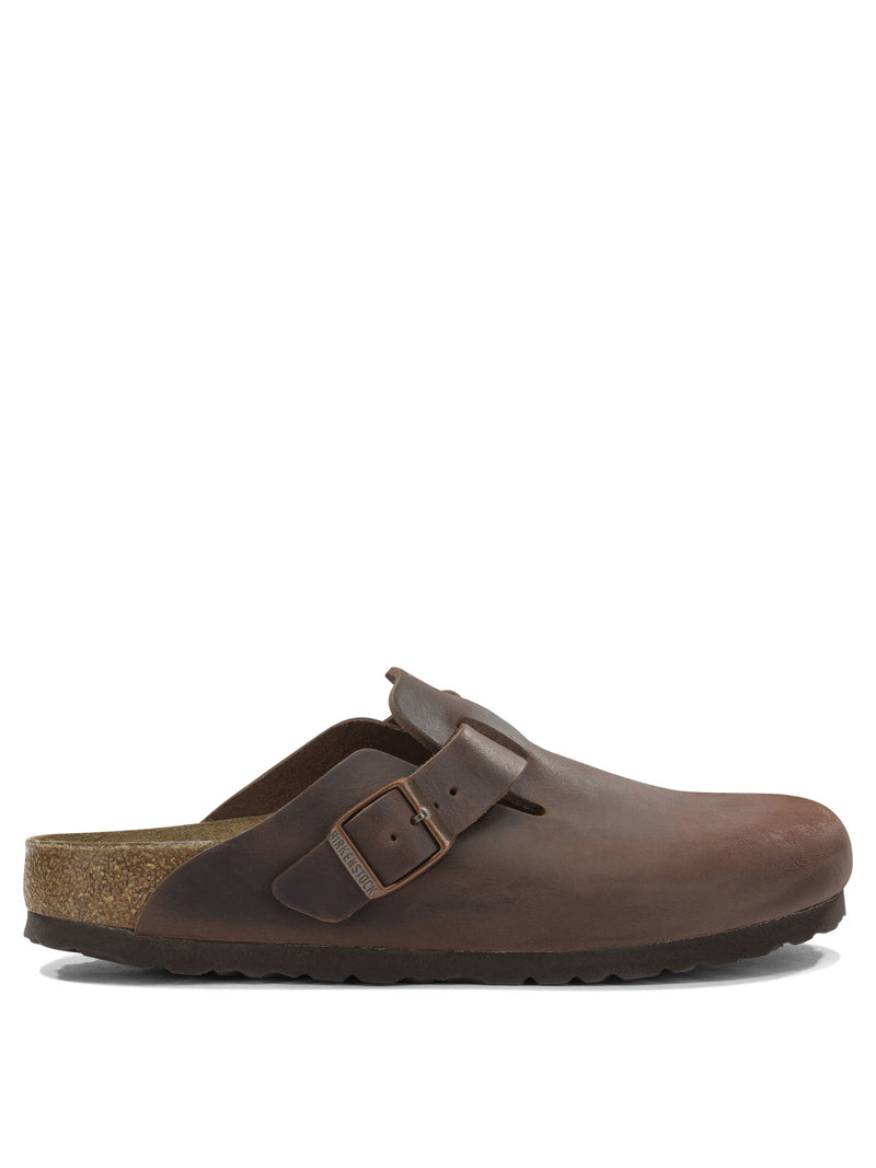 Birkenstock Birkenstock Boston Sabot Sandals Brown Leather - World Class Fashion