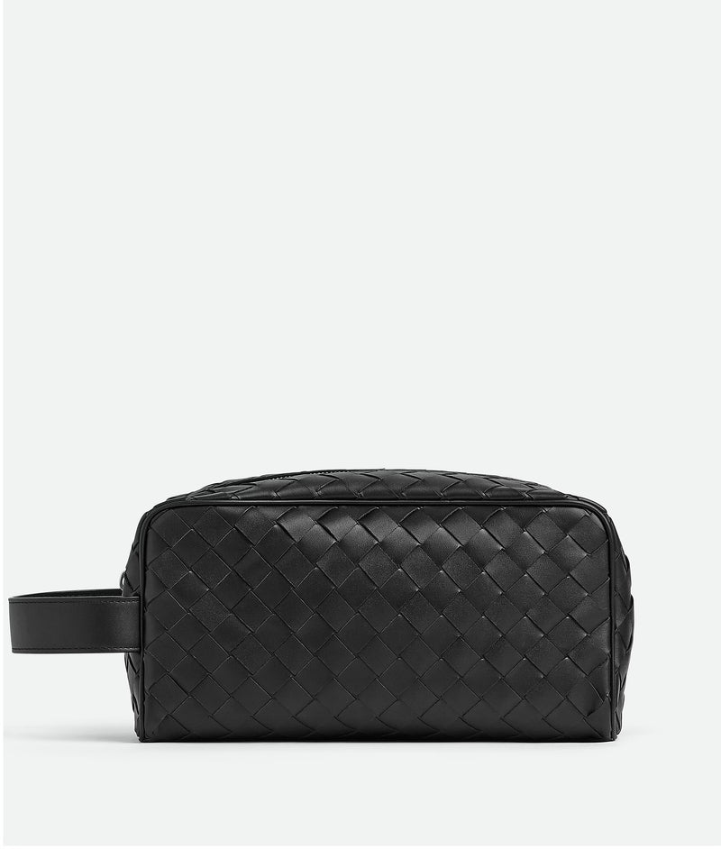 Bottega Veneta Bottega Veneta Intrecciato Small Pouch Black - World Class Fashion