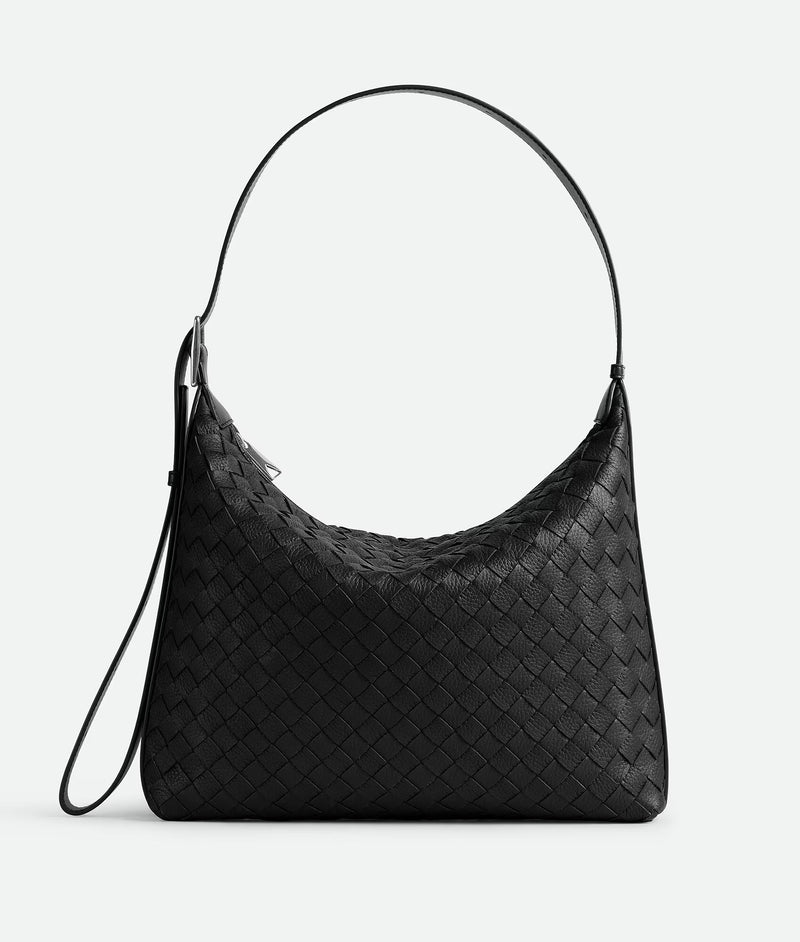 Bottega Veneta Bottega Veneta Hobo Medium Shoulder Bag Black - World Class Fashion