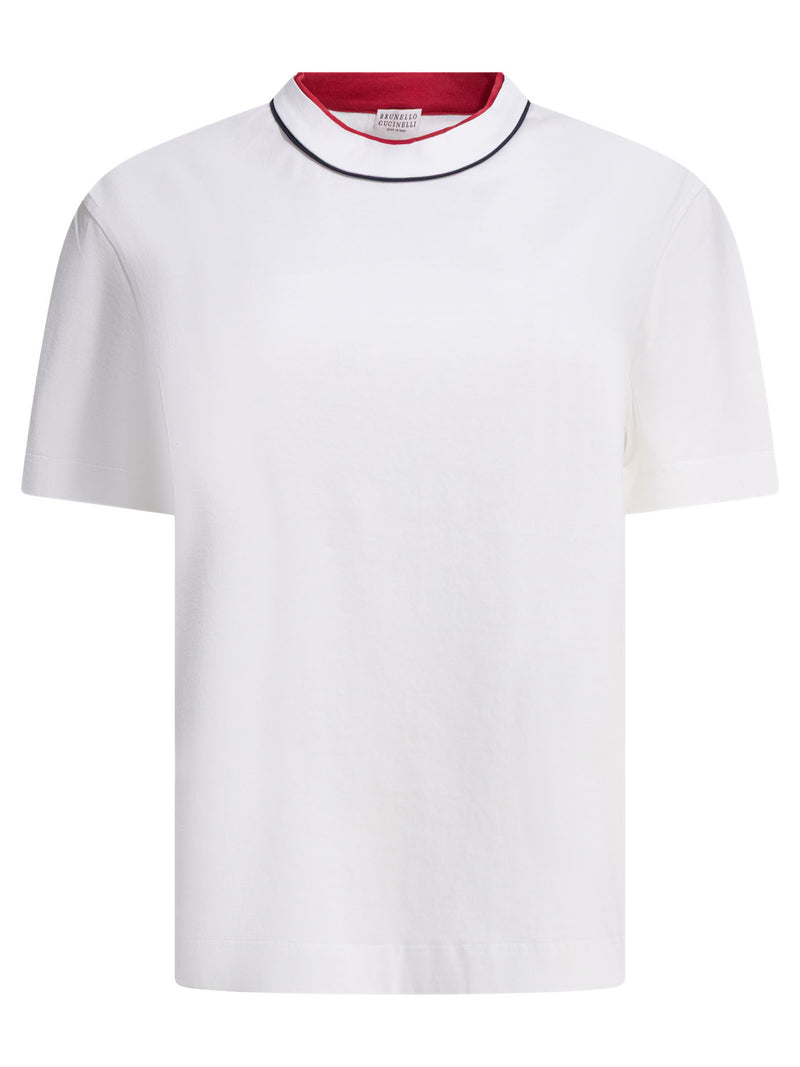 Brunello Cucinelli Brunello Cucinelli Cotton Crewneck T-shirt White - World Class Fashion