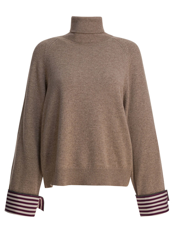 Brunello Cucinelli Turtleneck Sweater With Shiny Shirt Details