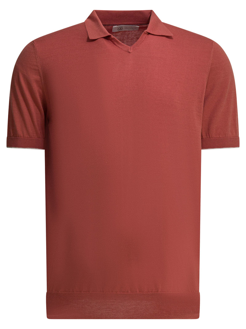 Brunello Cucinelli Brunello Cucinelli Cotton Polo Shirt Red Men - World Class Fashion