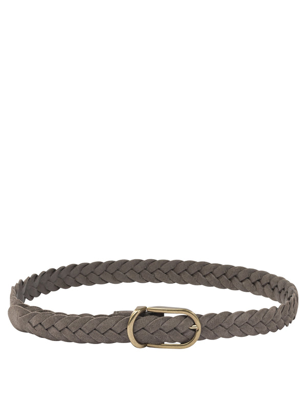 Brunello Cucinelli Suede Woven Belt