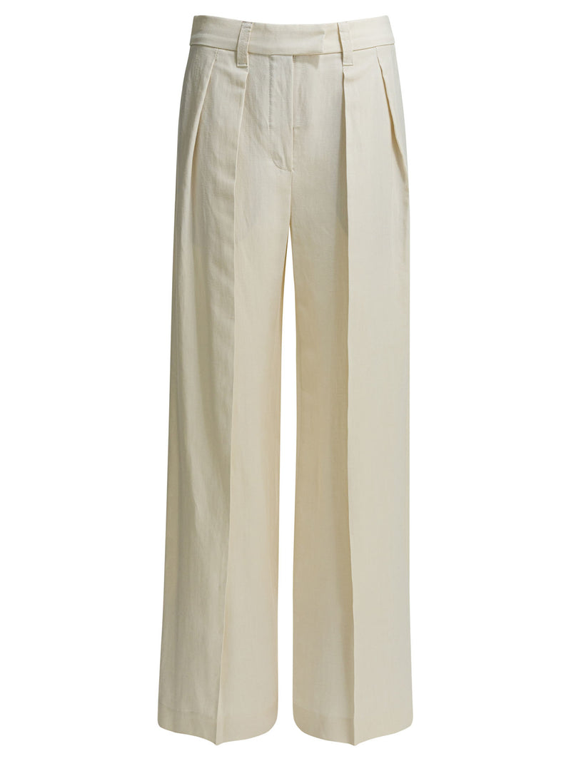 Brunello Cucinelli Brunello Cucinelli Tailored Trousers White Women - World Class Fashion