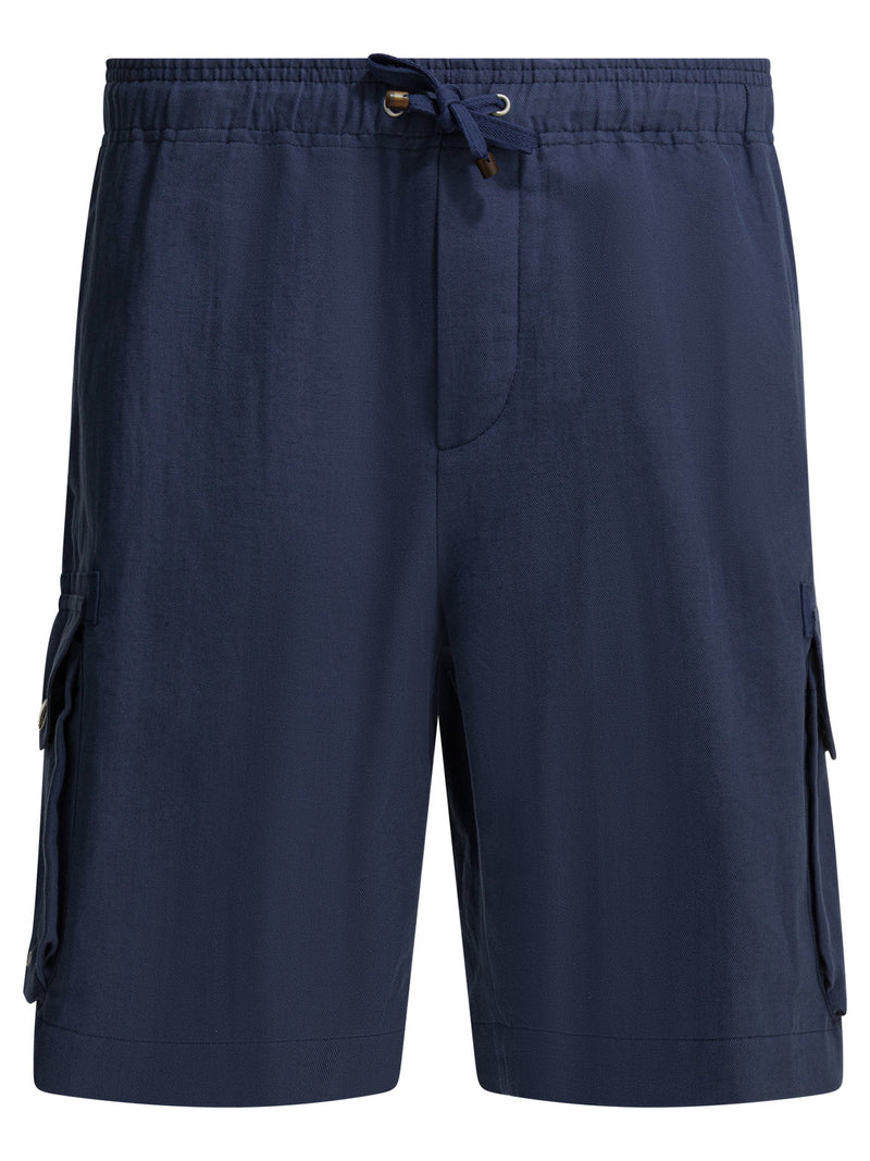 Brunello Cucinelli Brunello Cucinelli Cargo Shorts Blue Men - World Class Fashion