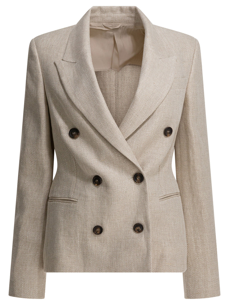 Brunello Cucinelli Brunello Cucinelli Linen Cotton Jacket Beige Women - World Class Fashion
