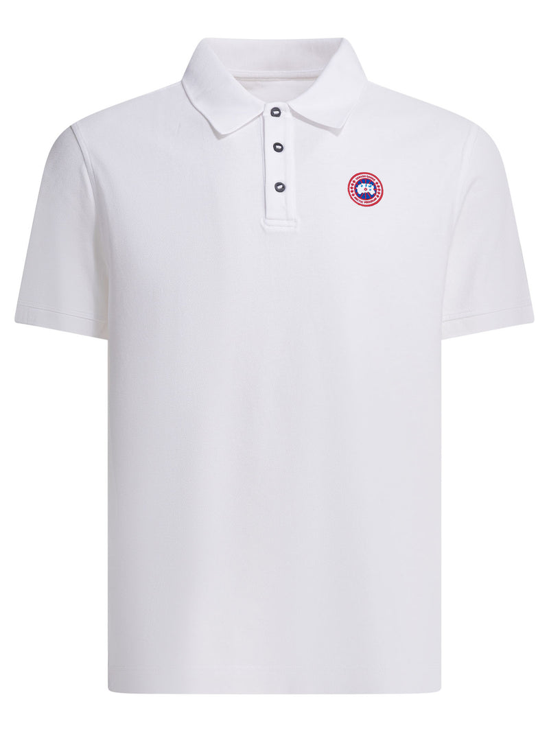 Canada Goose Canada Goose Beckley Cotton Polo Shirt White - World Class Fashion